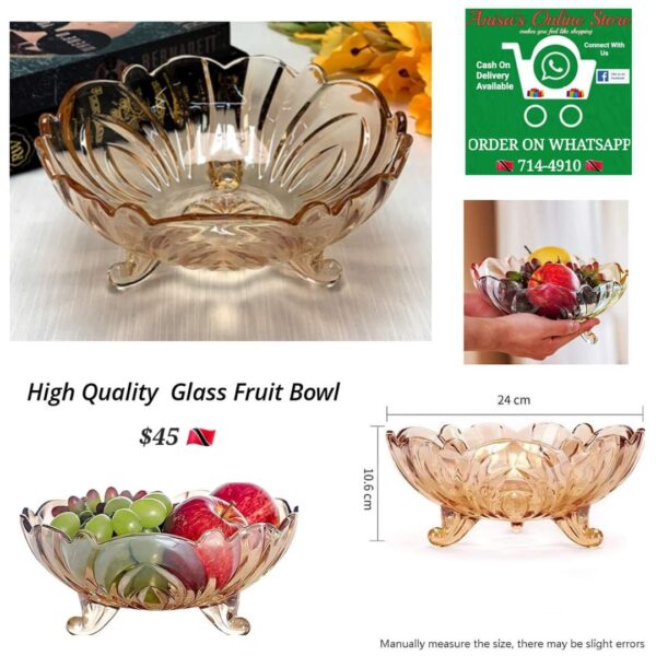 High Quality Glass Fruit Bowl