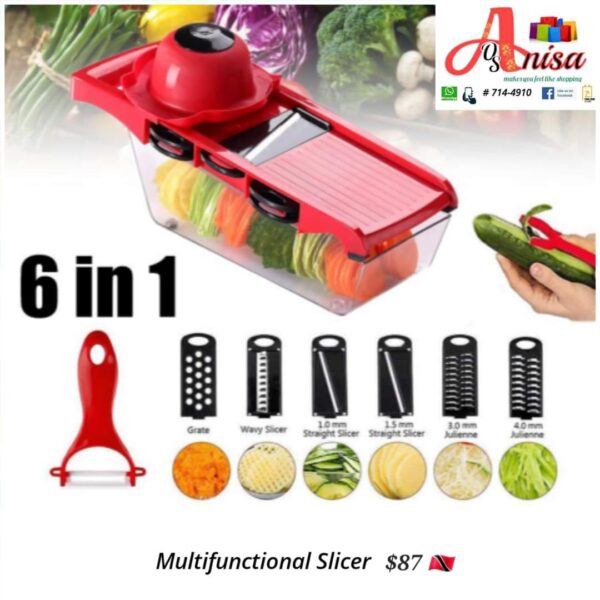 6 in 1 multifunctional slicer