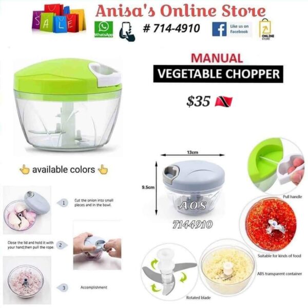 Manual vegetable chopper