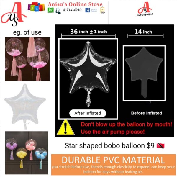 Star shape bobo balloon