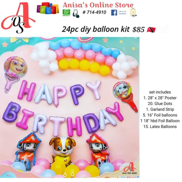 24pc diy balloon kit