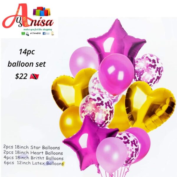 14pc balloon set