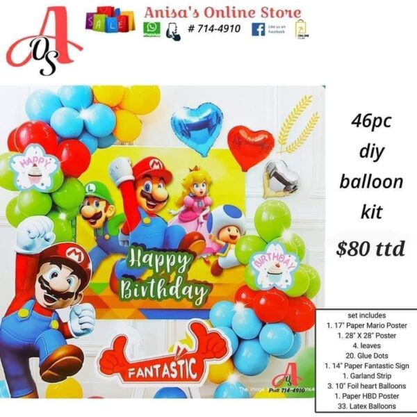 46pc Super Mario balloon kit