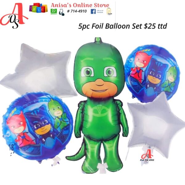 5pc PJ-MASKS  Foil Balloon Set