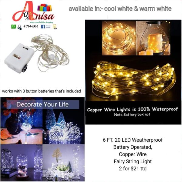 2pc 6ft fairy lights