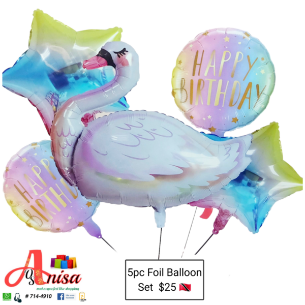 5pc foil balloon set