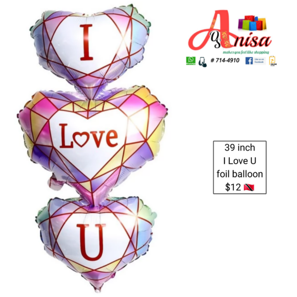 39-inch "i love you" foil balloon