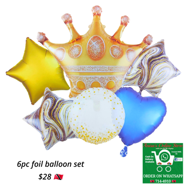 6pc foil balloon set