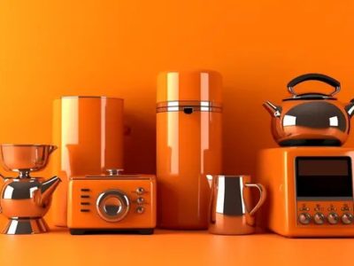 pngtree-orange-background-3d-rendering-of-monochromatic-kitchen-gadgets-image_3825128